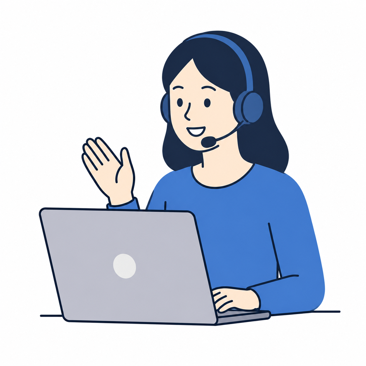 オンラインで無料体験レッスンを受ける様子