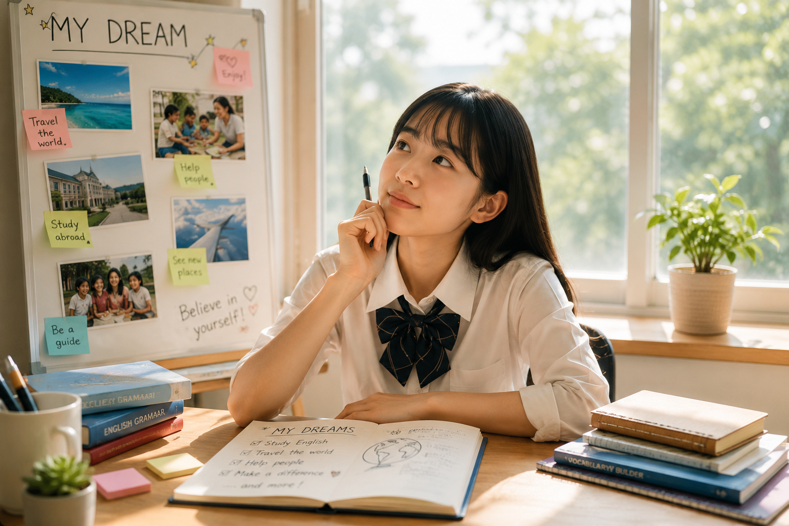 フィリピンで挑戦したいことを考える学生